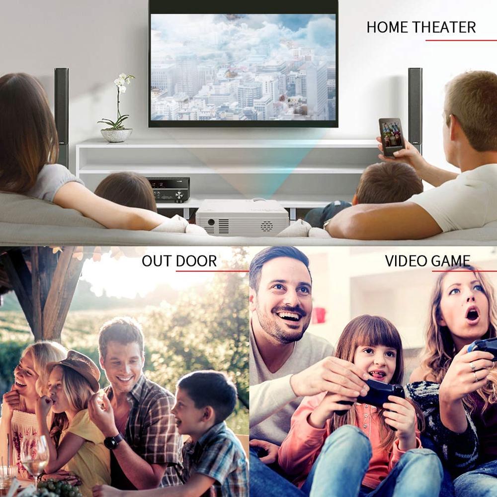 USB-kabelgebundener Mini-HD-1080P-Projektor für zu Hause YG520 Projektor für Heimkinosystem Film-Video-Projektor mit HDMI VGA AV