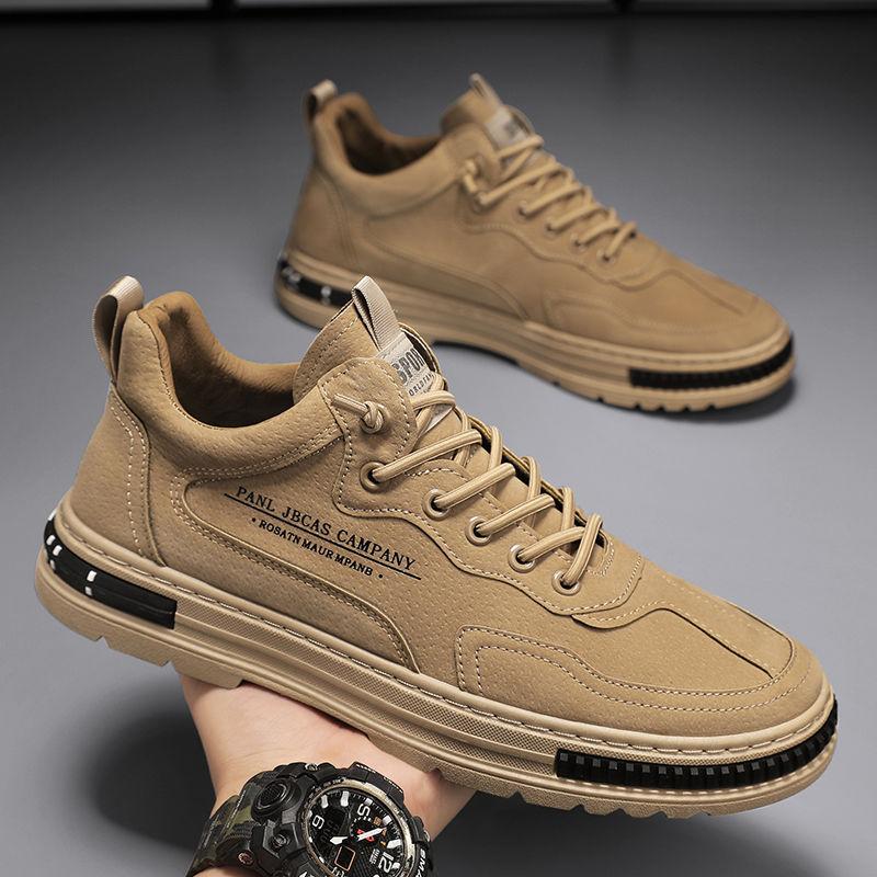 Labor insurance men's shoes spring new wear-resistant tooling shoes trendy versatile board shoes men's breathable work shoes