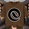 Yin Yang Snake Graphic Tee Men Casual Short Sleeve ONeck Print TShirt Summer Breathable Top