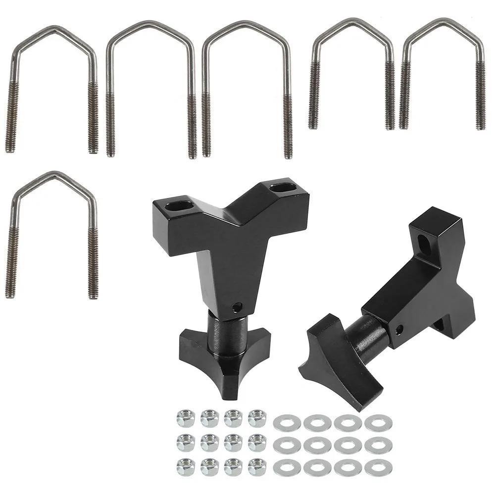 

2Pcs High Lift Universal Mount 1 -2.5 For Front Tube Adjustable Jack Tube Mount Bracket For Jeep Wrangler JK TJ Roof Rack Front чёрный