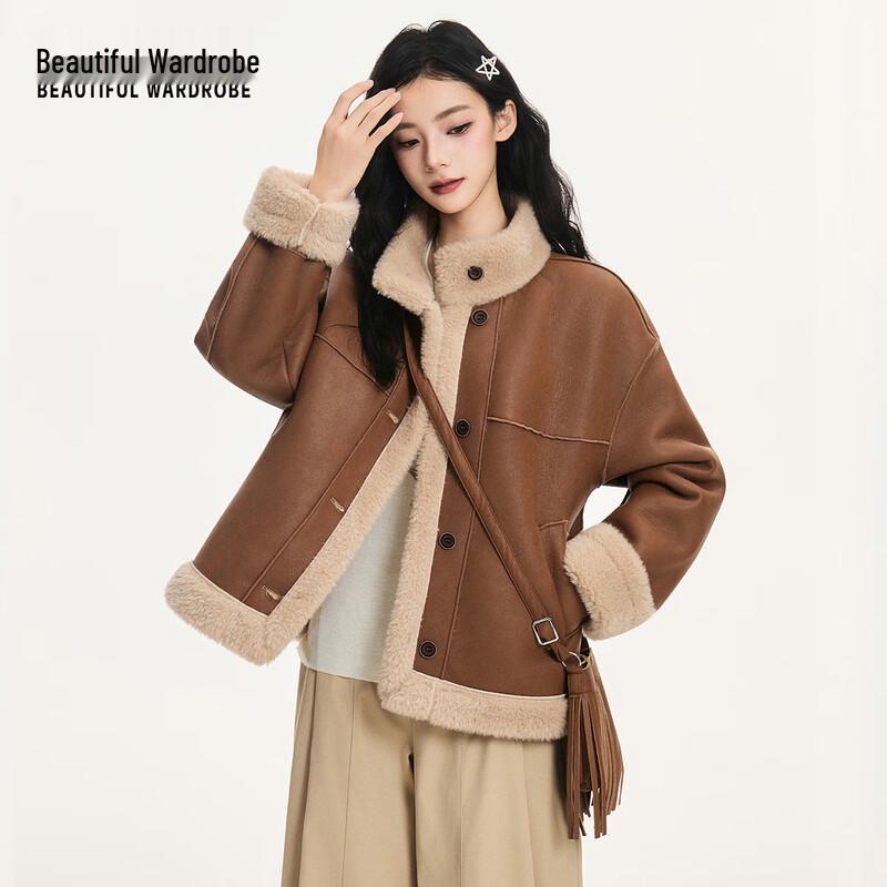 

Women s Retro Faux Leather Stand Collar Jacket M