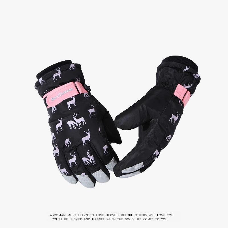 Ski Gloves Warm and Cold-proof Thickened Non-slip and Anti-splash Outdoor Mountaineering Warm Gloves