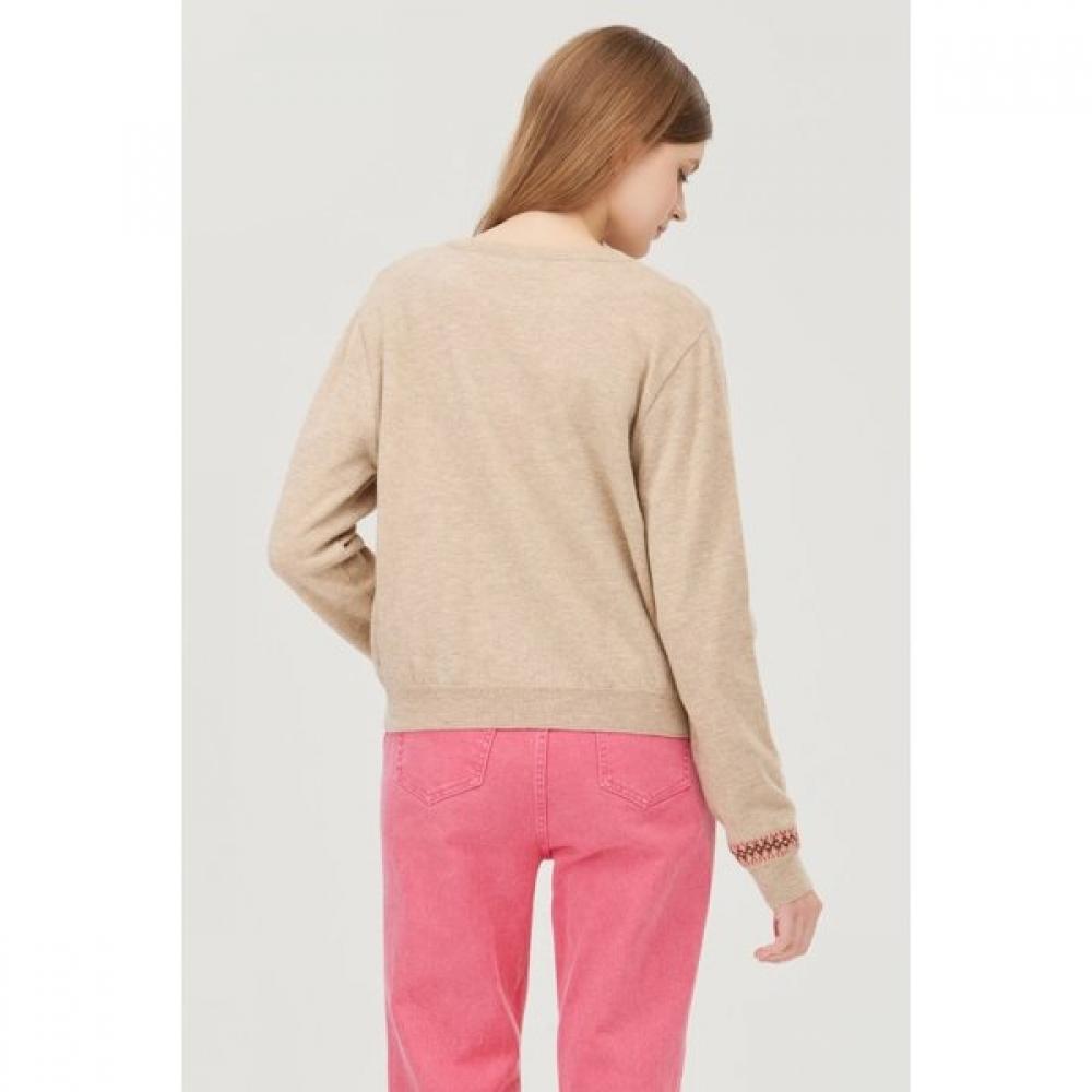 Nordic Horn Button Wool Cardigan Bakce3561