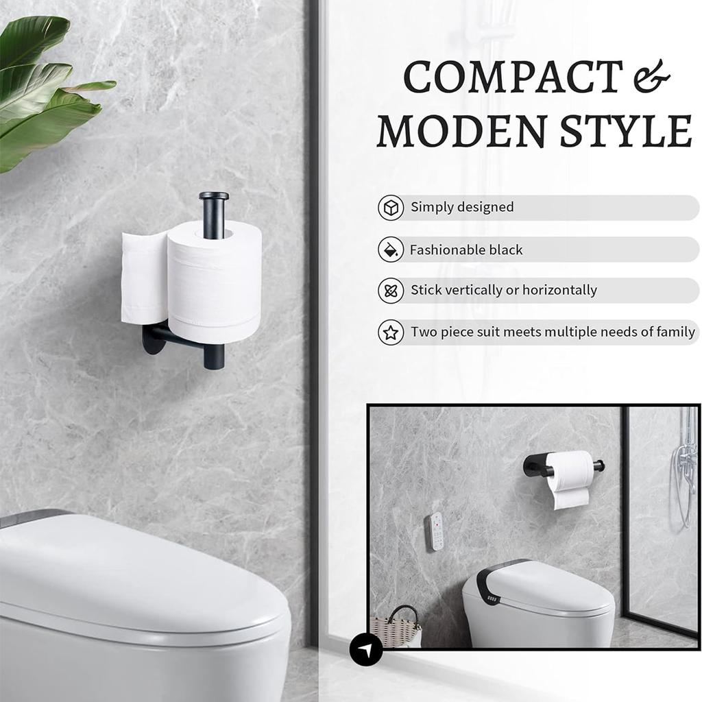 Edelstahl-Papierhandtuchhalter, selbstklebender Toilettenpapierhalter für Küche, Bad, Toilette, verlängertes Lagerregal