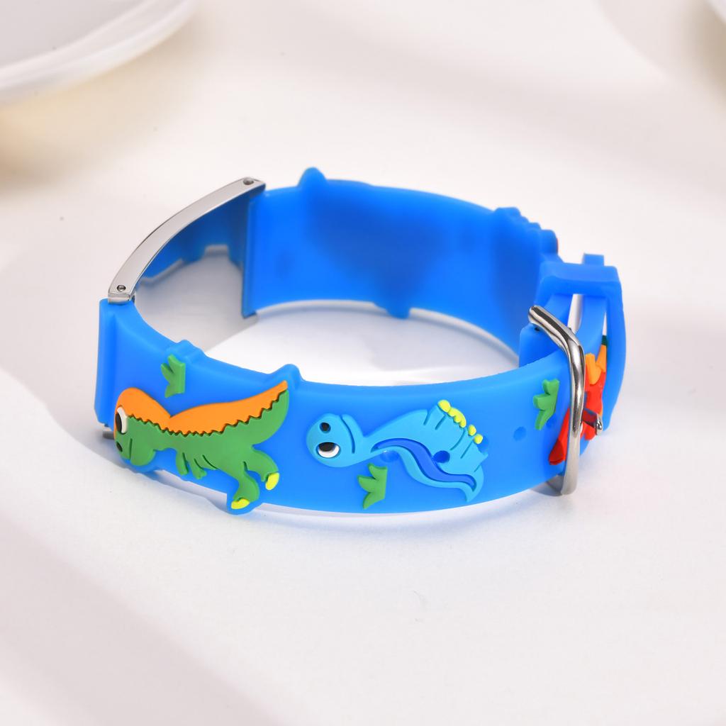 Free Personalized Custom Name ID Bracelet for Boys Girls, Cartoon Silicone Adjustable Wristband, Engraved Jewelry Gift for Kids