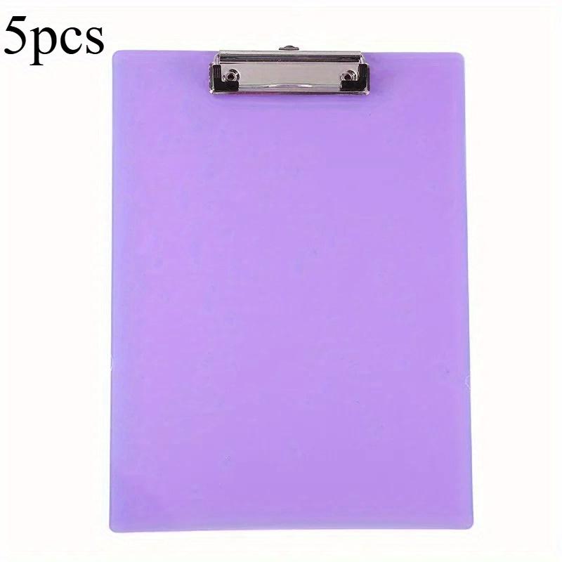 5Pcs A5 Clipboard Folder Writing Pad Holder Memo Clip Board File Clip Writing Clamps Kids Cute Stationery Office School Supplies