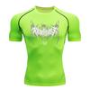 Compression Shirt for Men Fitness Gym Sport Running T-Shirt Rashgard High Elasticity Tops Tee Quick Dry Short Sleeve Elastic Tight