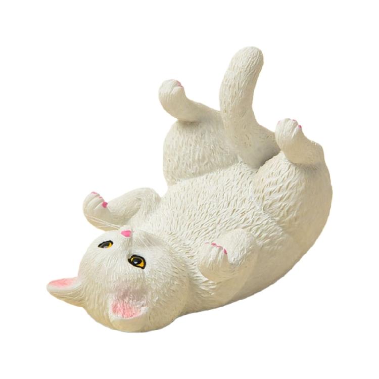 Miniature Cats Resins Statue Desk Organizers Phone Stand Creative Space Saving Decors Cute Functional Home Office Accessories