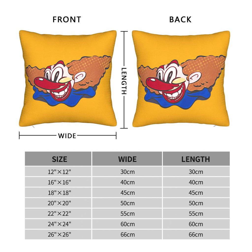 Funny Clowns B-Bozoeds Pillow Cover Novelty Pillow Case For Sofa Bedroom Home Decor Comfy Cushion Cover Gift