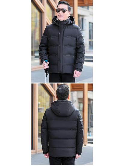 Men's Winter Down Jacket for Middle-Aged & Elderly - Thick, Warm Outerwear for 50s & 60s  