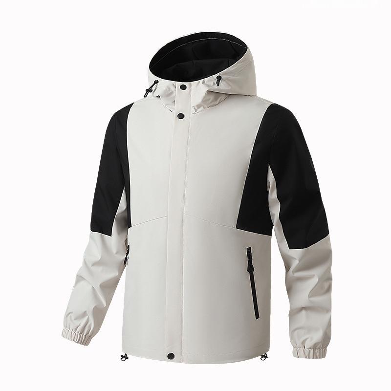 New Windproof and Waterproof Couple's Jacket, Fashionable and Atmospheric Hooded Jacket, Outdoor Jacket, Single Punch