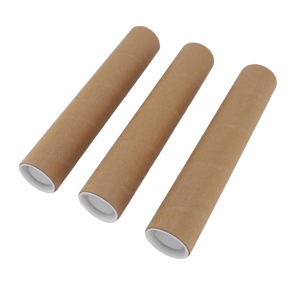 12 Pcs Round Paper Tubes Poster Storage Tubes Multipurpose Mailing Poster Paper Tubes with Plastic Lid