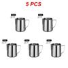 1/2/5PCS Candle Making Pouring Pot 32oz Double Boiler Wax Melting Pot 304 Stainless Steel Pitcher with Heat-Resistant Handle