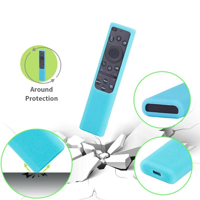 Litchi Texture Silicone Case for Samsung TV Bn59-01357a/01363L/01364A TM -1990C Solar Remote Control Protective Cover