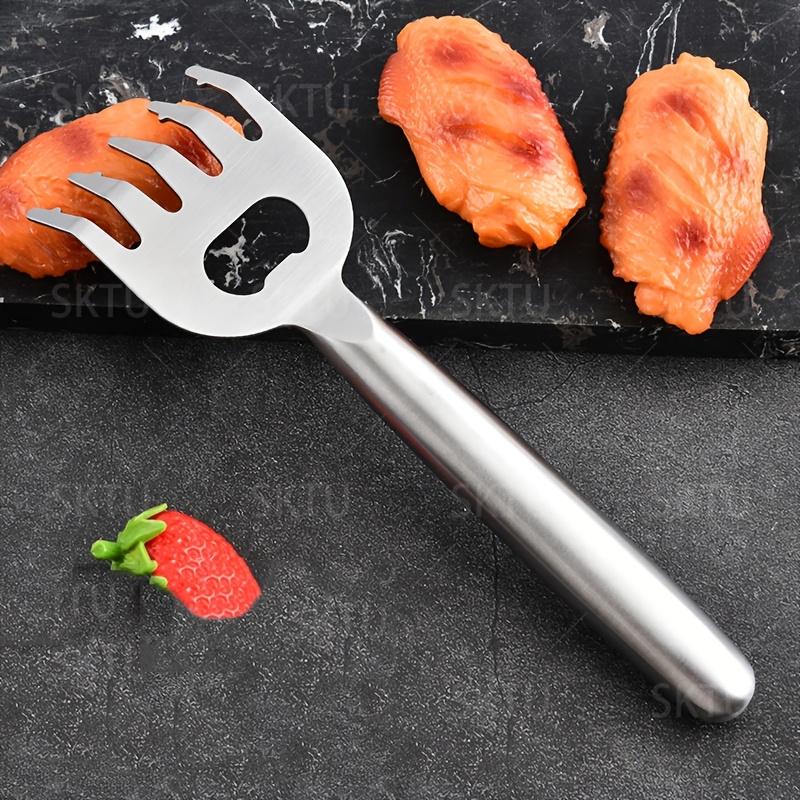 1PC Stainless Steel Handle Bear Claw Meat Shredder Multi-functional Fresh Meat Shredder Fork Bear Claw Meat Splitter Kitchen Food Splitter Meat Cutter