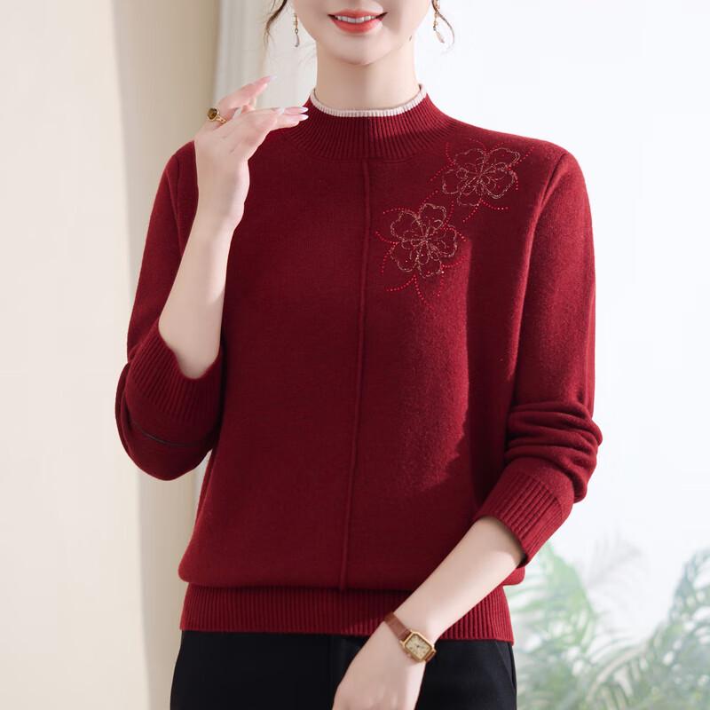 Hodo Women's Warm Knit Sweater with Integrated Fleece