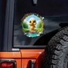 Adesivo de Carro com Arte de Pato Animal Fofo Decalque de Vinil à Prova d'Água no Para-choque Janela Traseira Laptop Decalque Autoadesivo Para Acessórios de Carro TM228