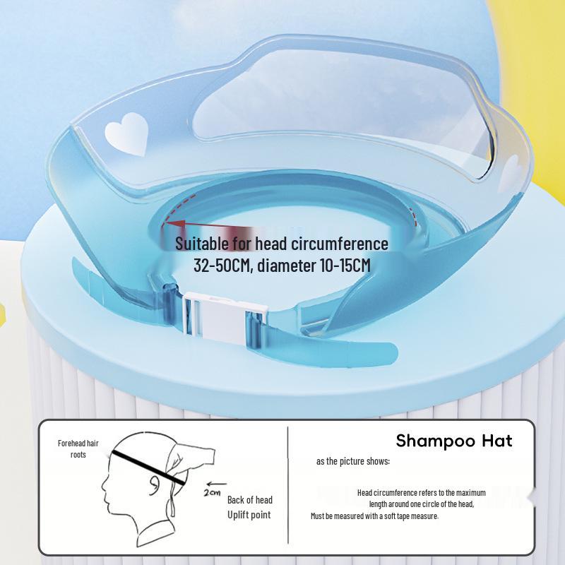 Children's Waterproof Cartoon Bath Cap with Ear Protection - Thickened Leak-Proof Double Layer Design