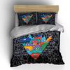 Cartoon Animals and Characters Illustration Print Bedding Set 1 Duvet Cover 2 Pillowcases for Adult and Children Luxury Gift