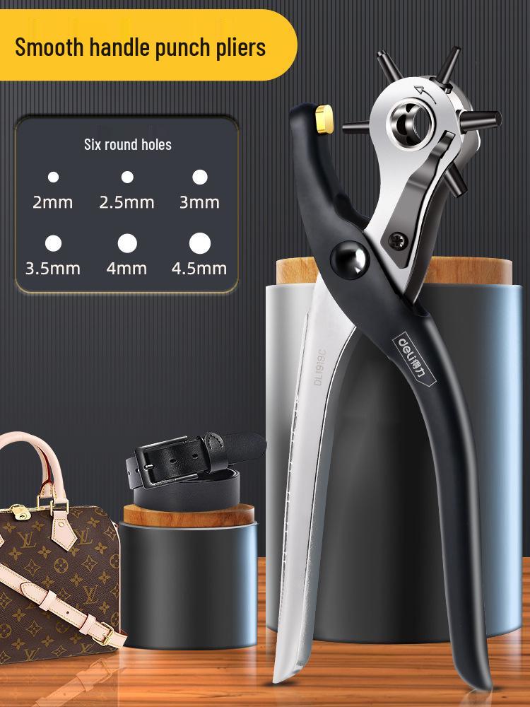 Labor-Saving Leather Hole Punching Pliers for Belts and Straps