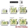 Set Of 2 Flat Printing Curtains Without Rod Floral Green Motif April Fools Is Day Festival Fashion Versatile Polyester Curtain Made