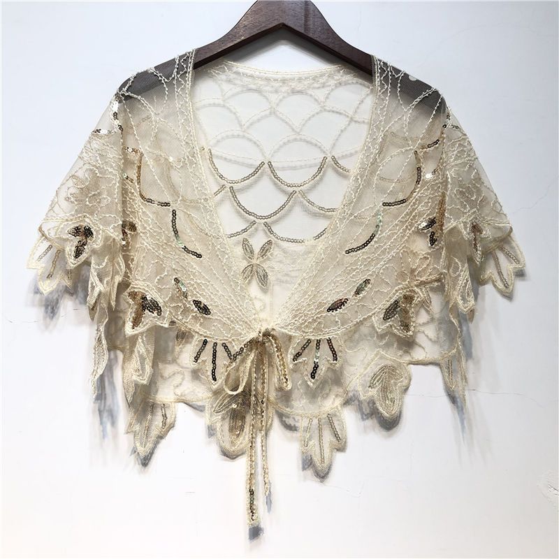 

Женское свадебное платье шаль ретро вечеринка пайетки 1920-е банкет вечернее платье шаль One size