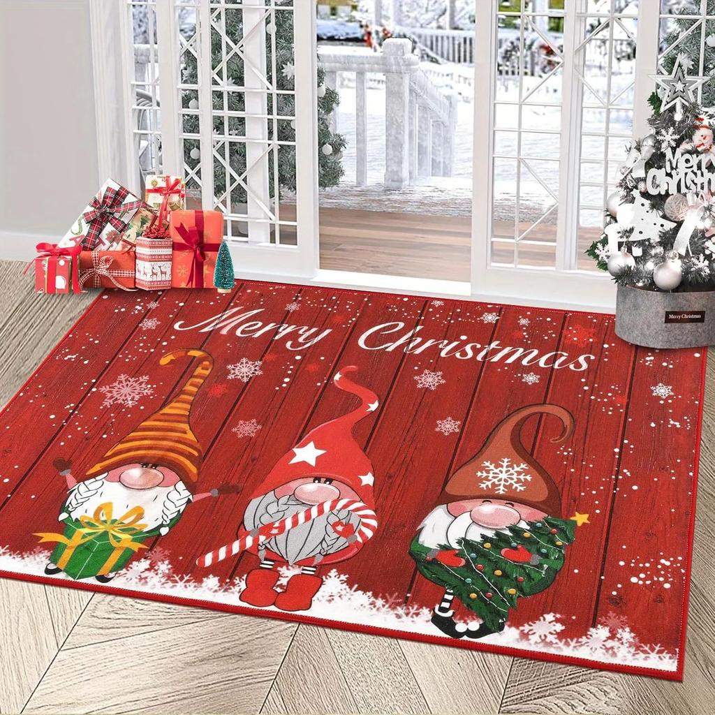 Weihnachtsfußmatte Innen- und Außenbereich Wassergitter Bauernhausstil Willkommensfußmatte Eingangsmatte Haustür Weihnachtsdekoration Teppiche