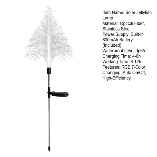 Solar Jellyfish Lamp Outdoor Lights Solar Powered Automatic On/Off 2/5 Layer RGB 7 Color Changing Pathway Light Waterproof Garden Patio Yard Decor