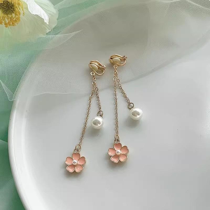 Enkle og øreløse dame øreklips, High-end følelse, Nisjedesignfølelse, Perleøredobber Smykker, Allsidige temperamentøredobber