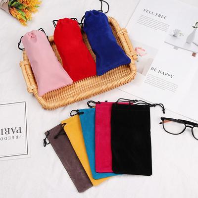 Solid Color Eyewear Drawstring Pouch Bags Eyeglasses Pouch Sunglasses Bag Glasses Cloth Bags