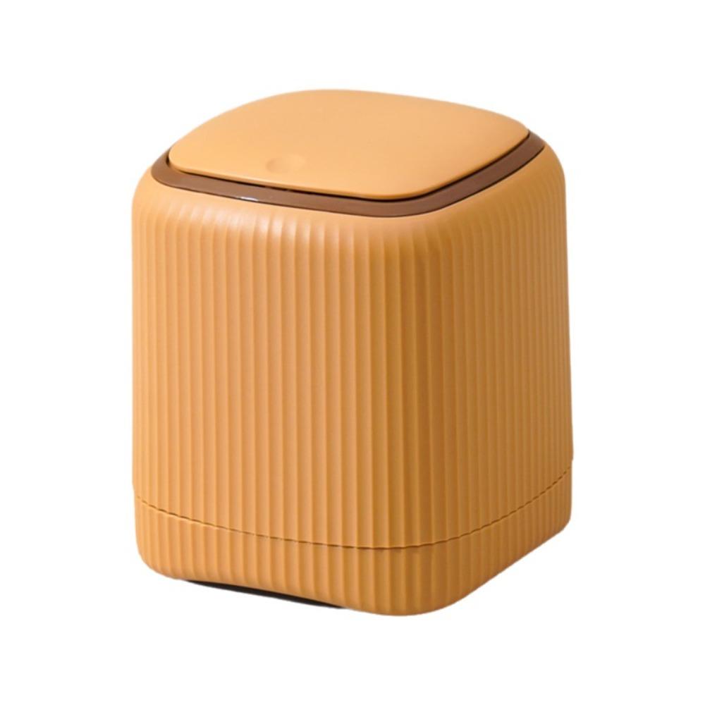 Pop-up Lid Plastic Wastebasket Press Type Garbage Storage Box Creative Paper Waste Bin Desktop
