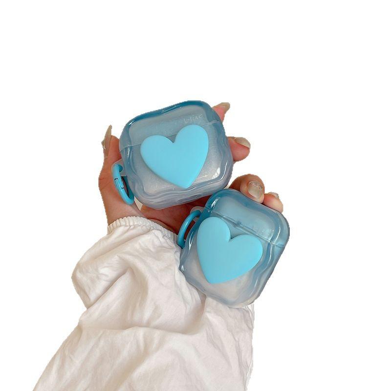 Ins Wind Gradual Change Three-dimensional Love Airpodspro1 Earphone Cover Protective Case 1st Generation Apple Bluetooth Silicone Soft Case