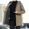 Trench Coat Caldo con Cappuccio Casual Autunno Inverno da Uomo Parka Semplici Giovanili Belli Taglie Forti