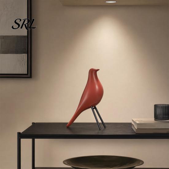 Abstrakte Vogelfigur im nordischen Stil, Schreibtischdekoration, Mittelalterliche Tischstatue im minimalistischen, stromlinienförmigen Design für Zuhause, Büro, Bücherregal, Kaminsims