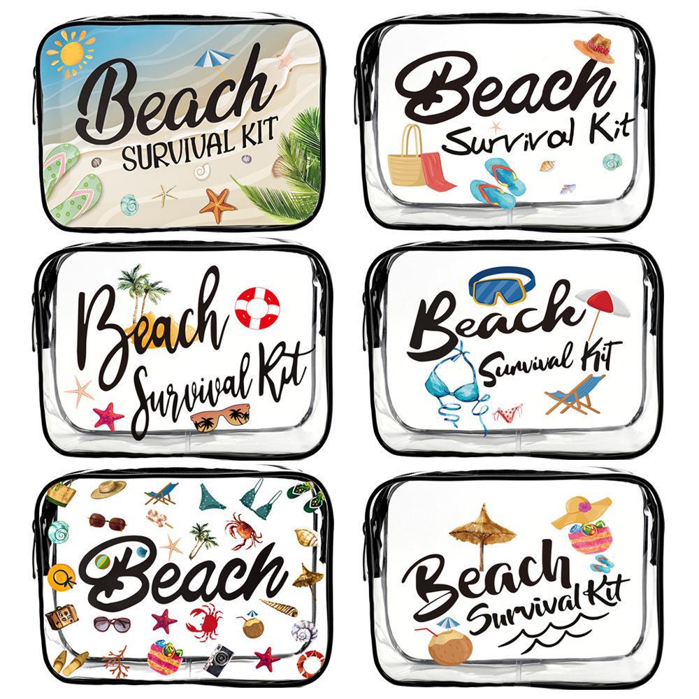

2024 Large PVC Transparent Travel Cosmetic and Beach Bag 006
