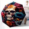 1pc Day of the Dead Theme Automatic Opening and Closing Folding - A Good Choice for Gifts, Fashionable and Convenient Umbrella With Cute Cartoon