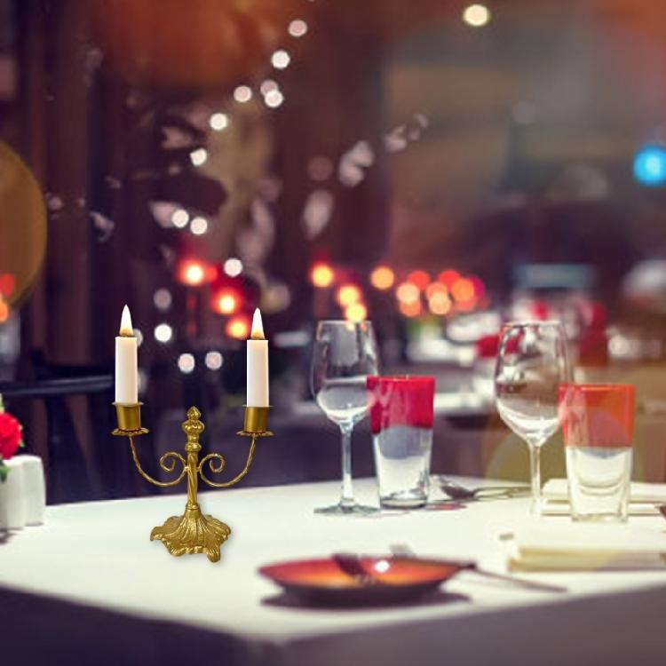 Iron Candle Holder Elegant Vintage Antique 2 Arms Candlestick Table Centerpieces Metal Candelabra Weddings Event Decors