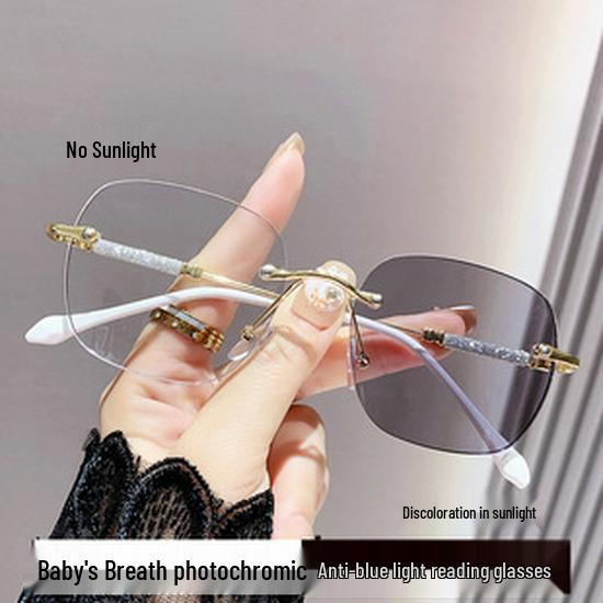 Men's Retro Anti-Blue Light Reading Glasses - Metal Frame for Middle-Aged and Older Users