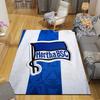 Hertha Berlin Flannel Printed Carpet, Home Sofa Decoration for Living Room & Bedroom, Non‑Slip Play Flannel Floor Mat for Game Room