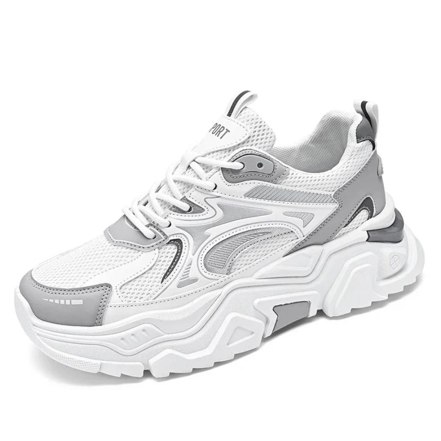 2025 Frühling Neue Dicksohlige Höhenvergrößernde Zweifarbige Übergröße Zweifarbig Atmungsaktiv Bequem und Lässig Herren Trendschuhe