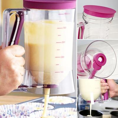 1 Stück 900 ml Handheld Pancake Cupcake Teigspender Messbecher Trichter Gebäckteig Dosierer für Cupcakes Waffeln Muffinmischungen