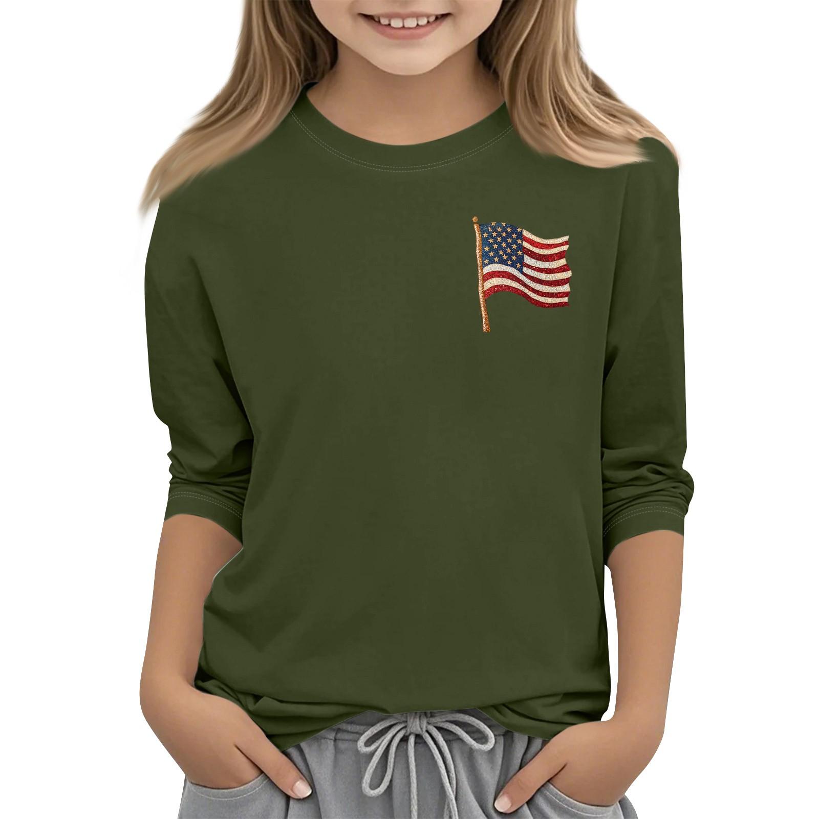 

Children s Fashion Printed Round Neck Three-quarter Sleeve Top Casual T-shirt 120