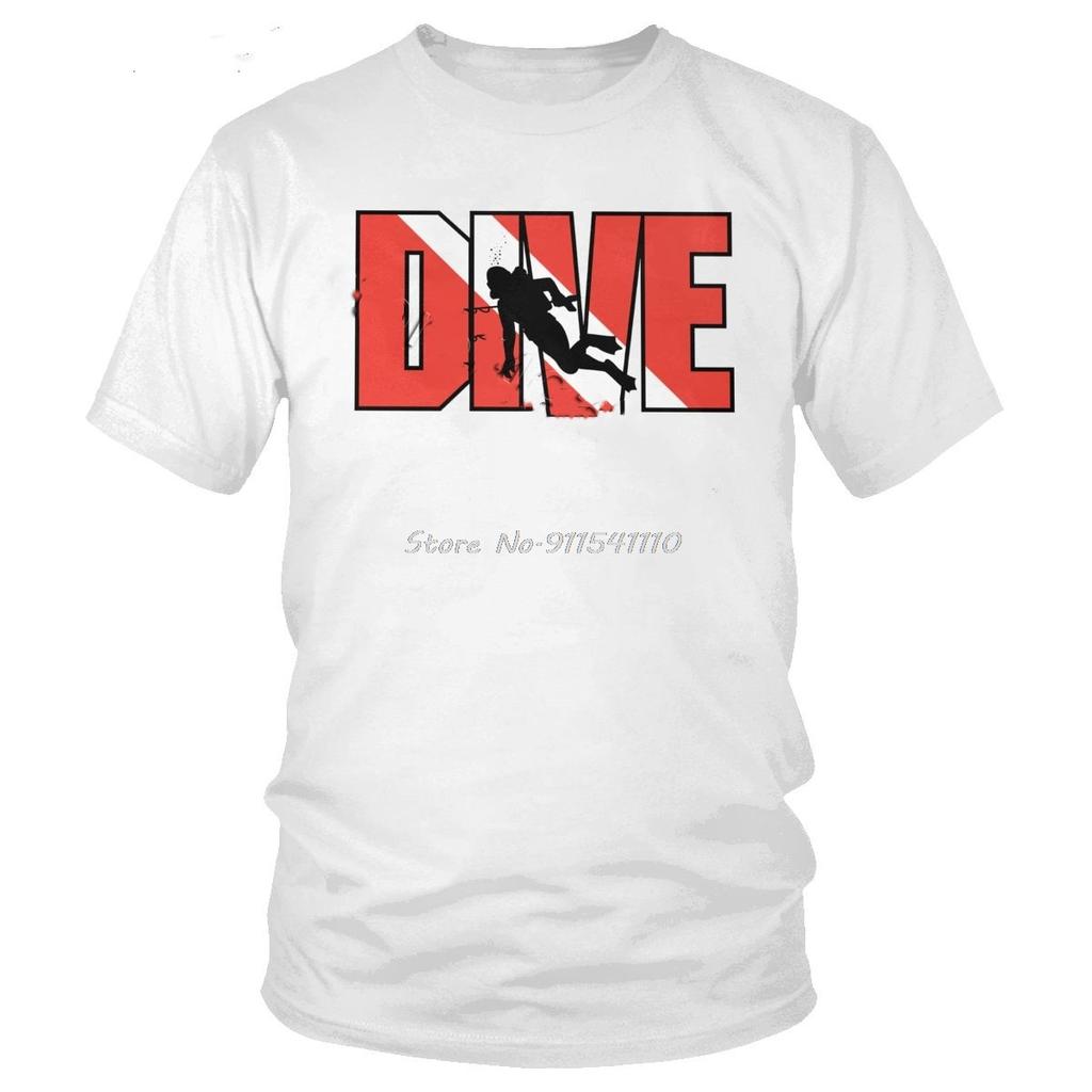 Awesome Scuba Drive Tee Shirt Mens Casual Soft Cotton T-shirt O-neck Short Sleeved Ocean Diving T Shirt Diver Gift Idea Tshirt