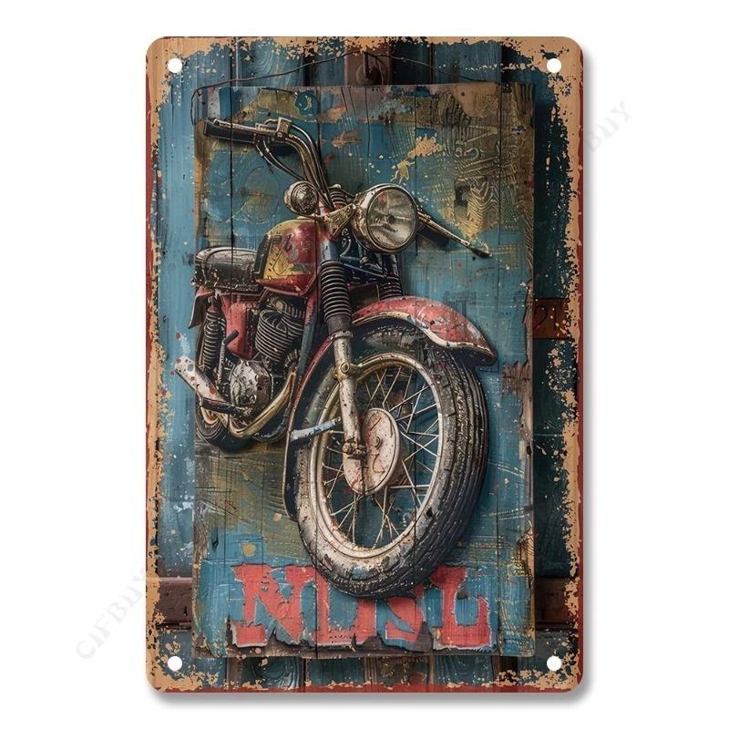 Motorcycle Legends Tin Sign, Retro Rural Wall Art 20x30cm