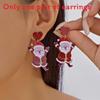 Christmas Series Acrylic Earrings With Santa Claus Rudolph And Christmas Lights For Holiday Fashion