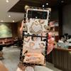 Suitable for Samsung Z Flip5 Electroplated Love Mobile Phone Case Galaxy Diamond Bracket Girl Heart Flip4 Protective Case