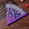 Chinese Style Sturdy Plastic Rib Fan Vintage Lace Folding Portable Floral Pattern Elegant Handheld Lightweight for Tea Wear Hand Dance Performance