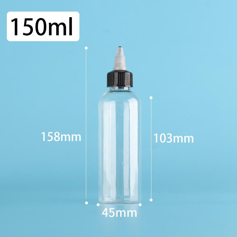 PET Jelly Bottle with Rotating Cap - Liquid Pigment Dropper, Refillable, Available in 60/80/100/200ml Sizes