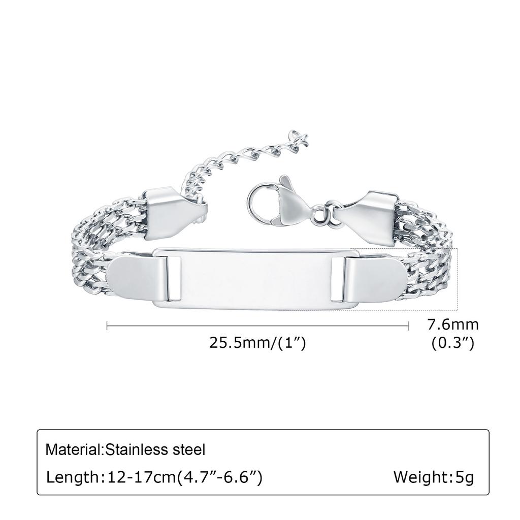 A Variety Of Children'S Curved Brand Stainless Steel Gold Bracelet Women, Fashionable Personality Can Be Engraved 798