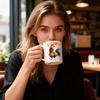 F-Caw-F Rooster Mug Ceramic Coffee Mug 400ml Hidden Message Tea Cup Sarcastic Gift for Tea And Coffee Lovers